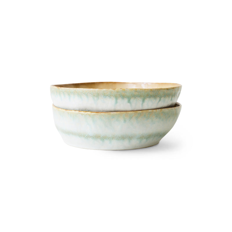HKliving - 70's Pastaschale (2er Set) | petal