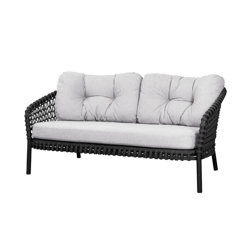 Cane-Line - Ocean Sofa Outdoor | dunkelgrau / weißgrau
