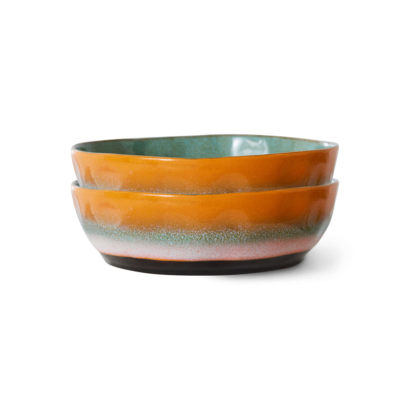 HKliving - 70's Pastaschale (2er Set) | golden hour