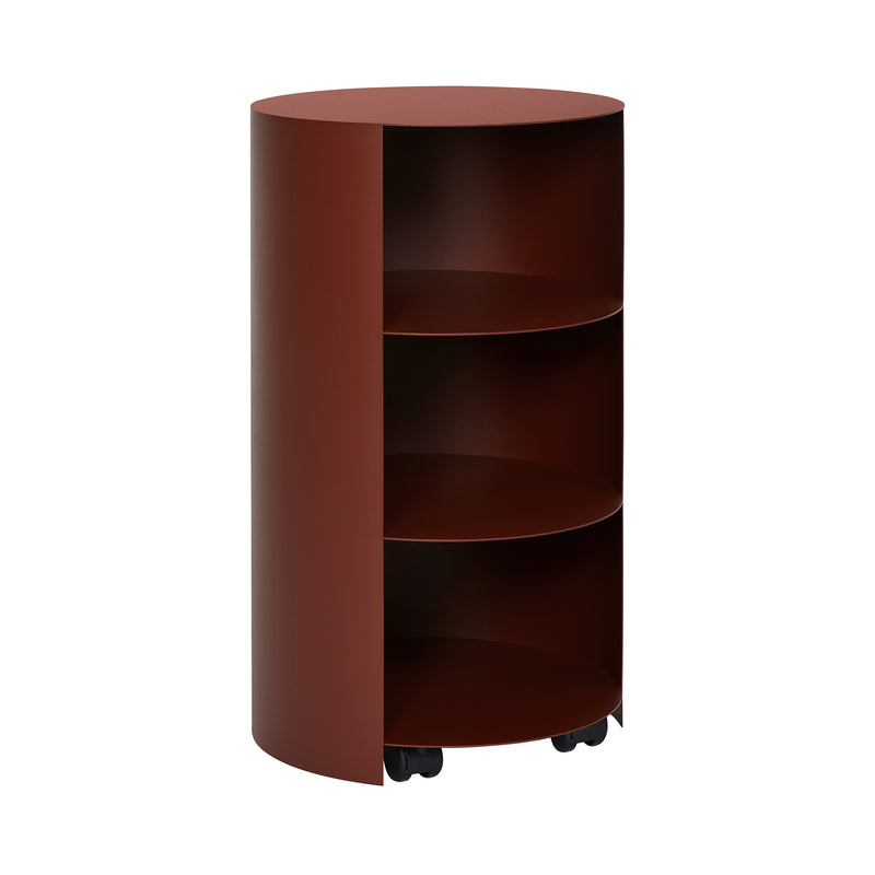 Hem - Hide Beistelltisch | pedestal / red brown textured