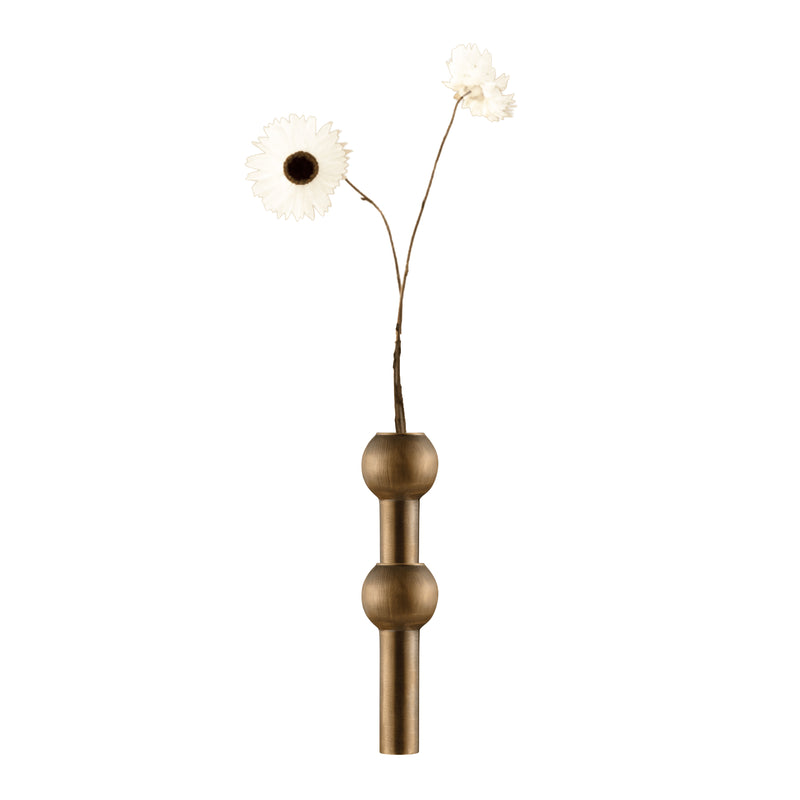 Stoff Nagel - Vase | brüniertes Messing