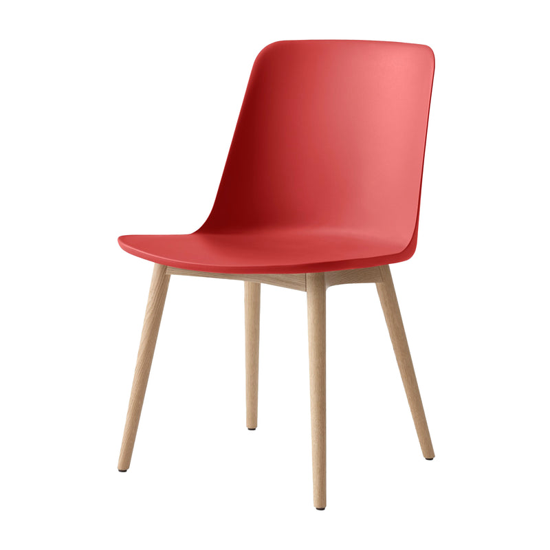 &Tradition - Rely Side Chair HW71 | zinnoberrot / Eiche