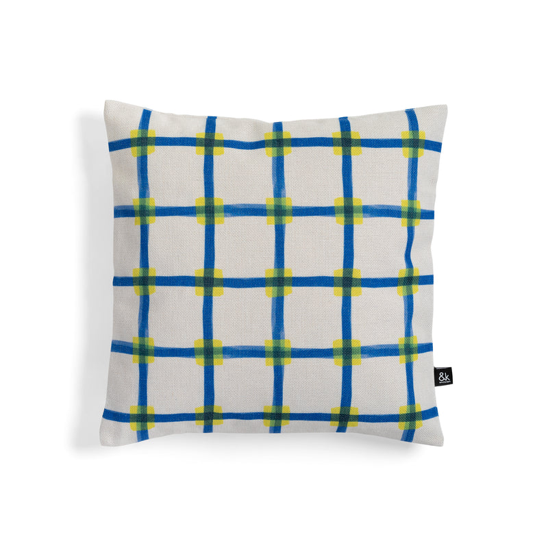 &klevering - Clash Kissen | blau / gelb