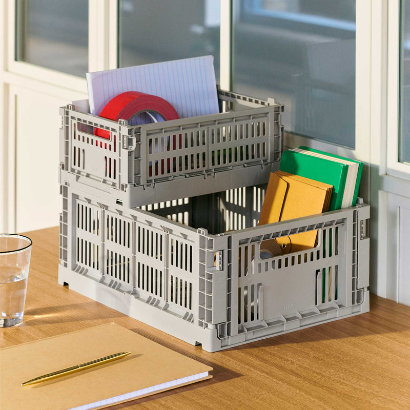 HAY - Colour Crate Korb M mit Deckel und Rollen