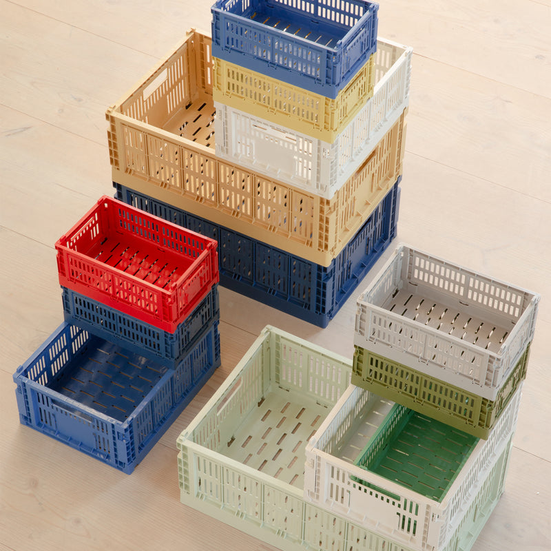 HAY - Colour Crate Korb M mit Deckel und Rollen