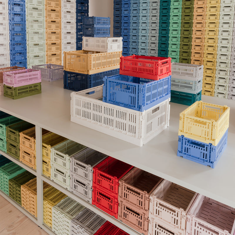 HAY - Colour Crate Korb M mit Deckel und Rollen