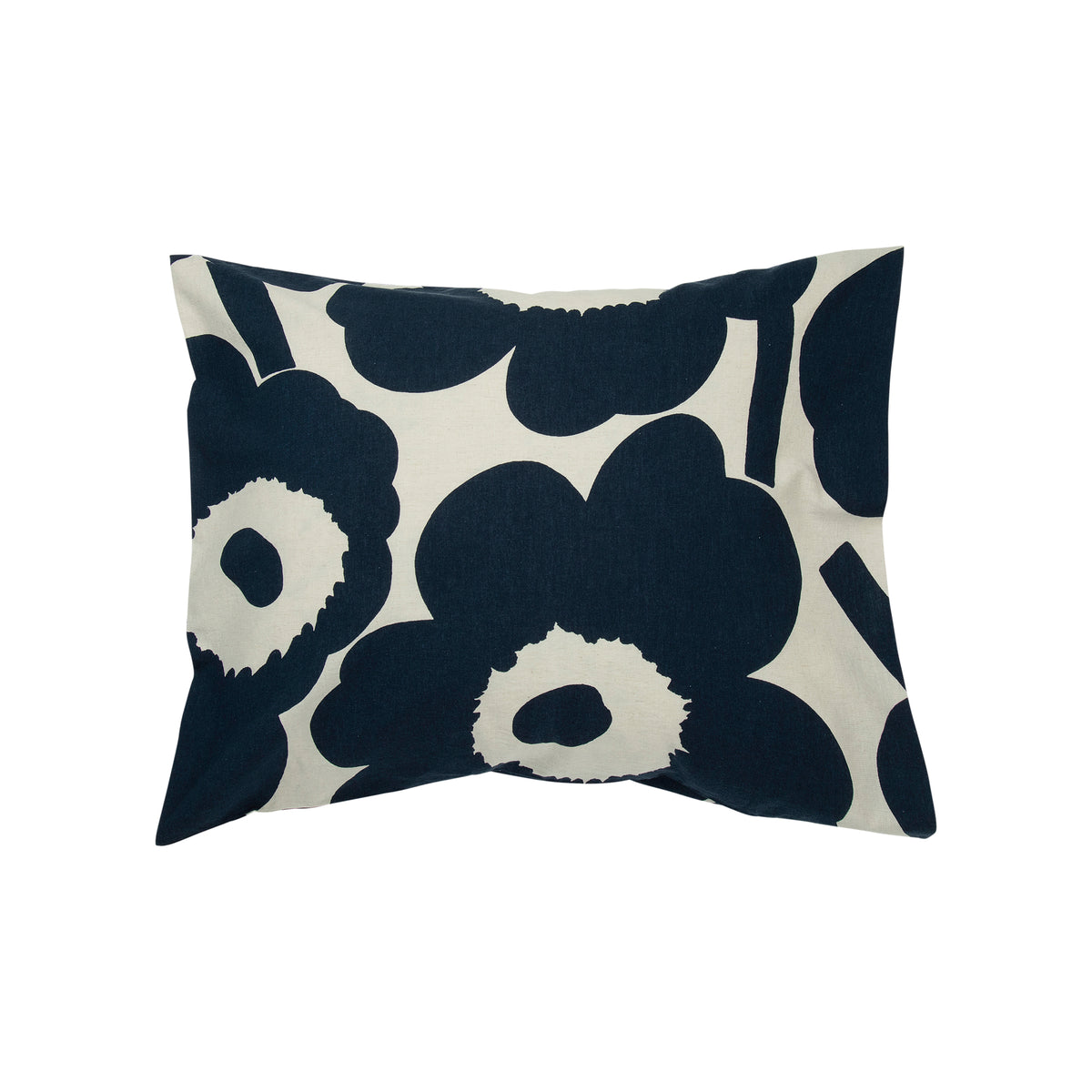 Marimekko - Unikko Kopfkissenbezug | 80 x 80 cm / baumwollweiß/dunkelblau