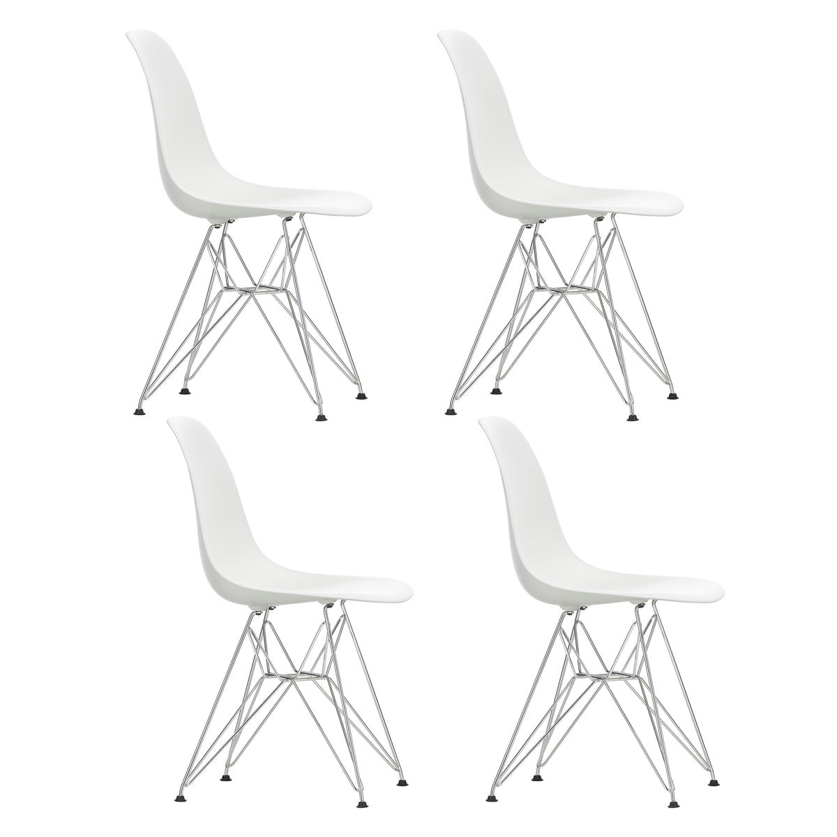 Vitra - Eames Plastic Side Chair DSR Set | weiß / chrom