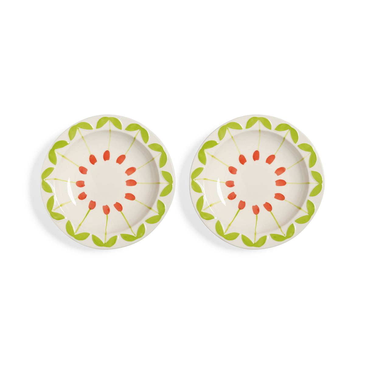 &amp;klevering - Folk Schale (2er-set) | rot